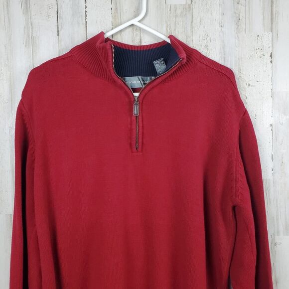Oscar De La Renta Pullover Sweater Maroon Red Size XL - Picture 4 of 7